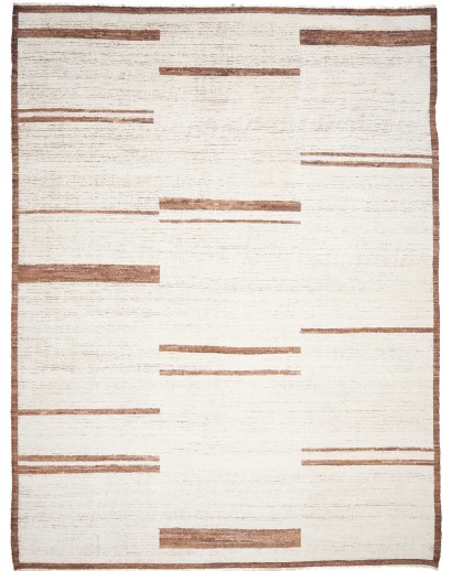 Tappeto Gabbeh Marrakech Pakistan bianco azzurro 281x370