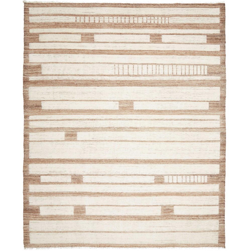 Tappeto Gabbeh Marrakech Pakistan bianco marrone 250x305 Tappeto Gabbeh Marrakech Pakistan bianco marrone 250x305