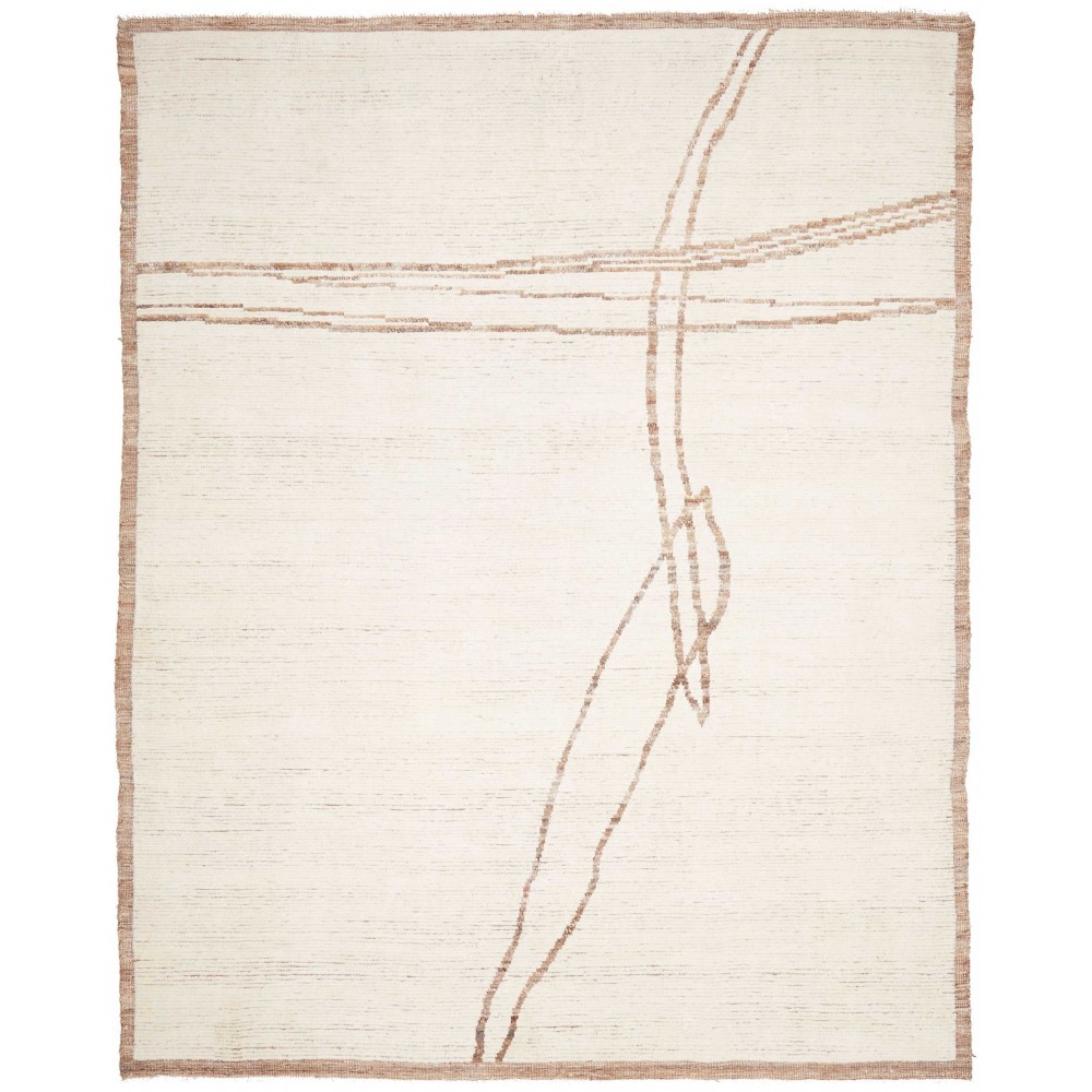 Tappeto Gabbeh Marrakech Pakistan bianco marrone 246x310 Tappeto Gabbeh Marrakech Pakistan bianco marrone 246x310