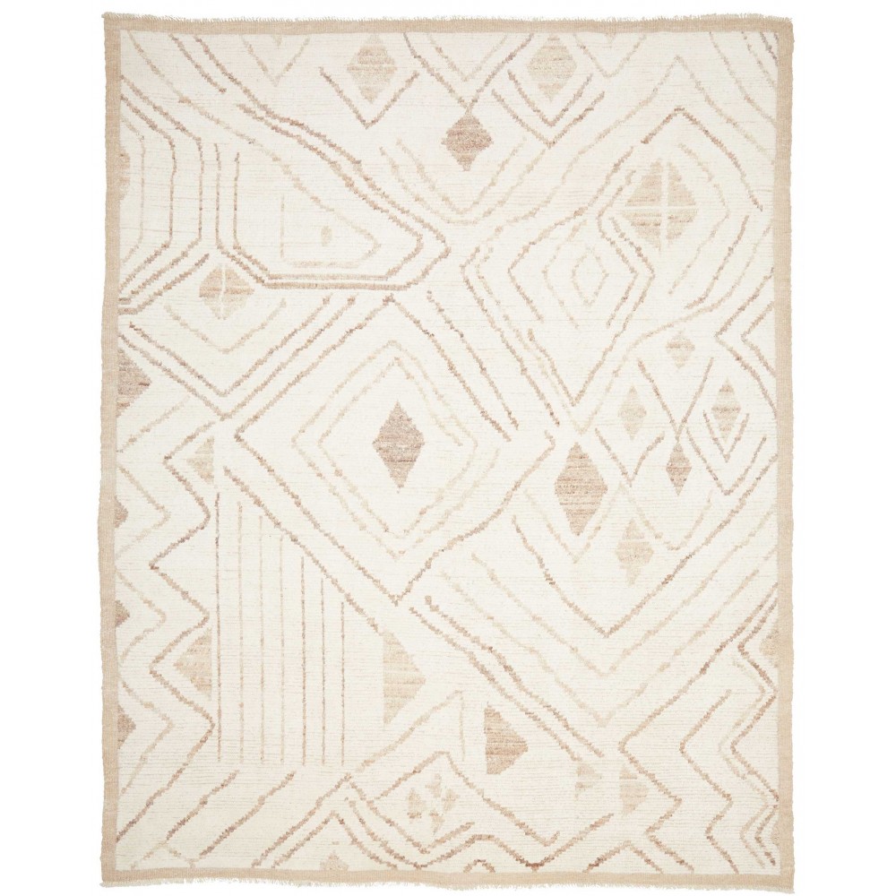 Tappeto Gabbeh Marrakech Pakistan bianco marrone 244x306 Tappeto Gabbeh Marrakech Pakistan bianco marrone 244x306