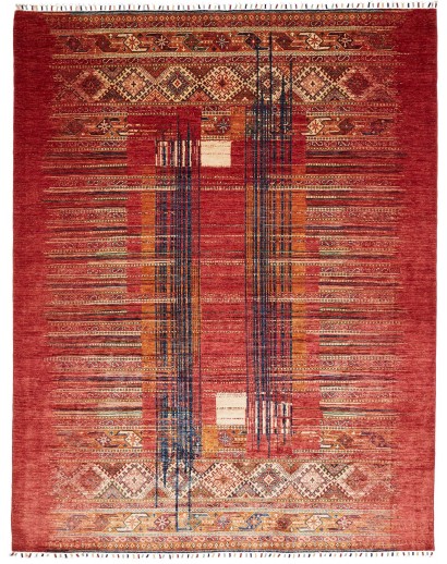 Tappeto Siva Pakistan marrone giallo 240x306