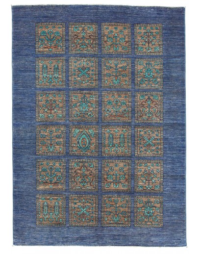 Tappeto Bakhteari Pakistan azzurro beige 126x175