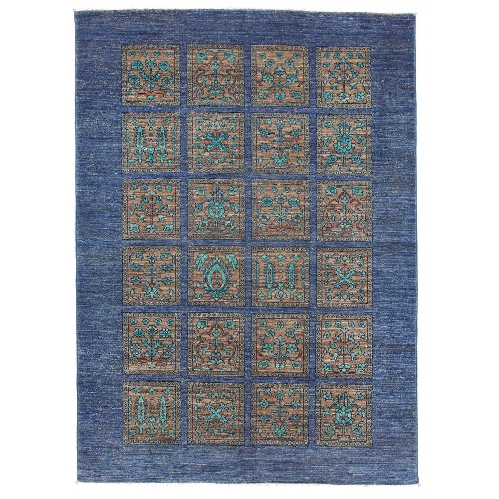 Tappeto Bakhteari Pakistan azzurro beige 126x175 Tappeto Bakhteari Pakistan azzurro beige 126x175