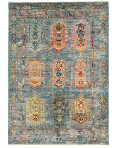 Tappeto Tribal Pakistan bianco 150x208