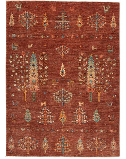Tappeto Shahi Pakistan marrone giallo 150x205