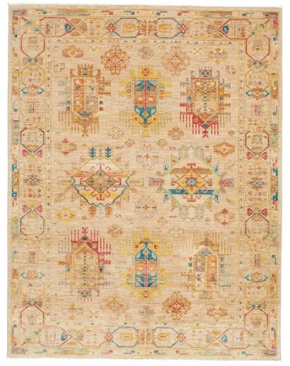 Tappeto Tribal Pakistan marrone azzurro 150x194