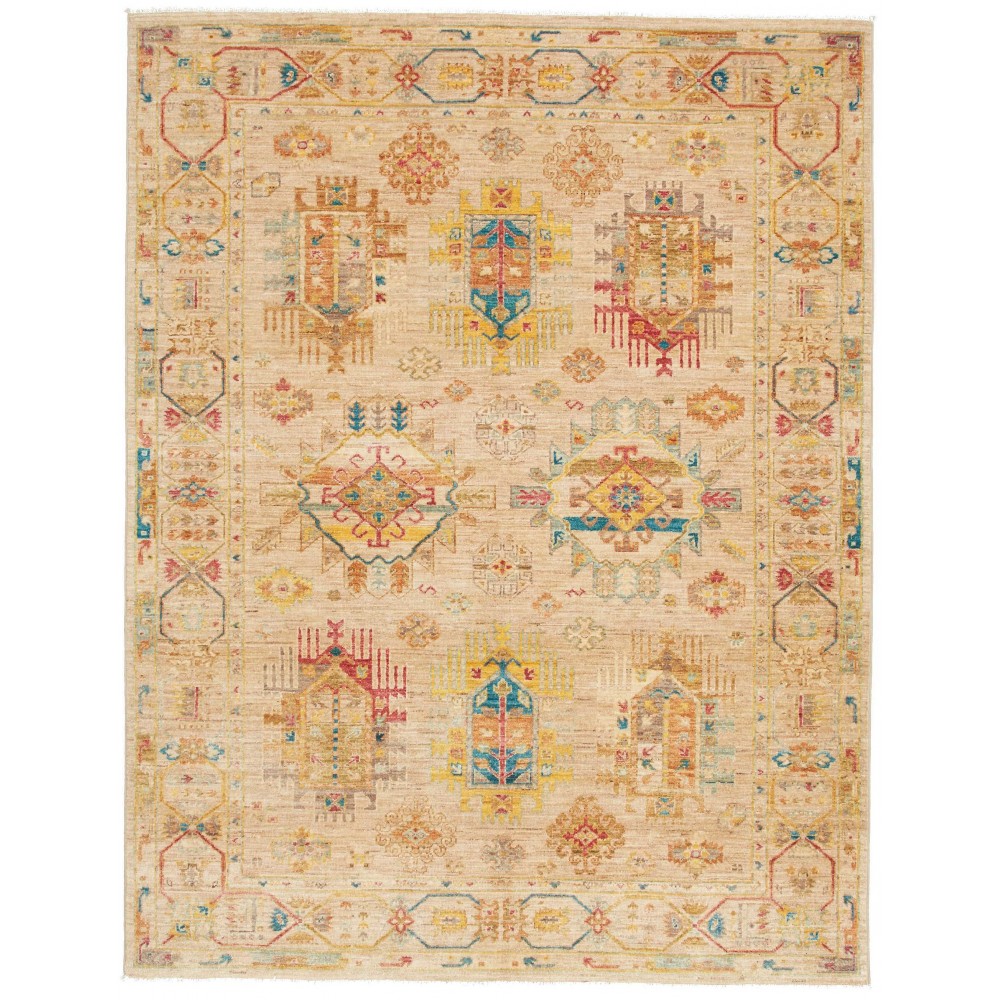 Tappeto Tribal Pakistan marrone azzurro 150x194 Tappeto Tribal Pakistan marrone azzurro 150x194