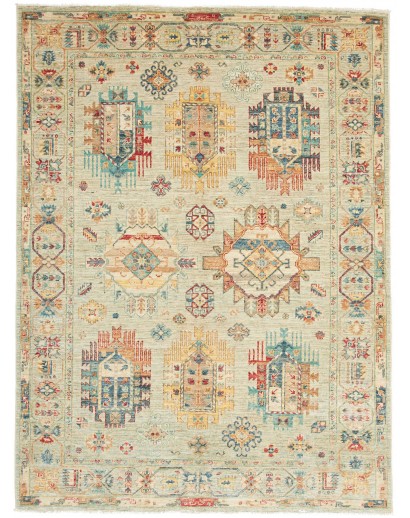 Tappeto Tribal Pakistan marrone giallo 151x204