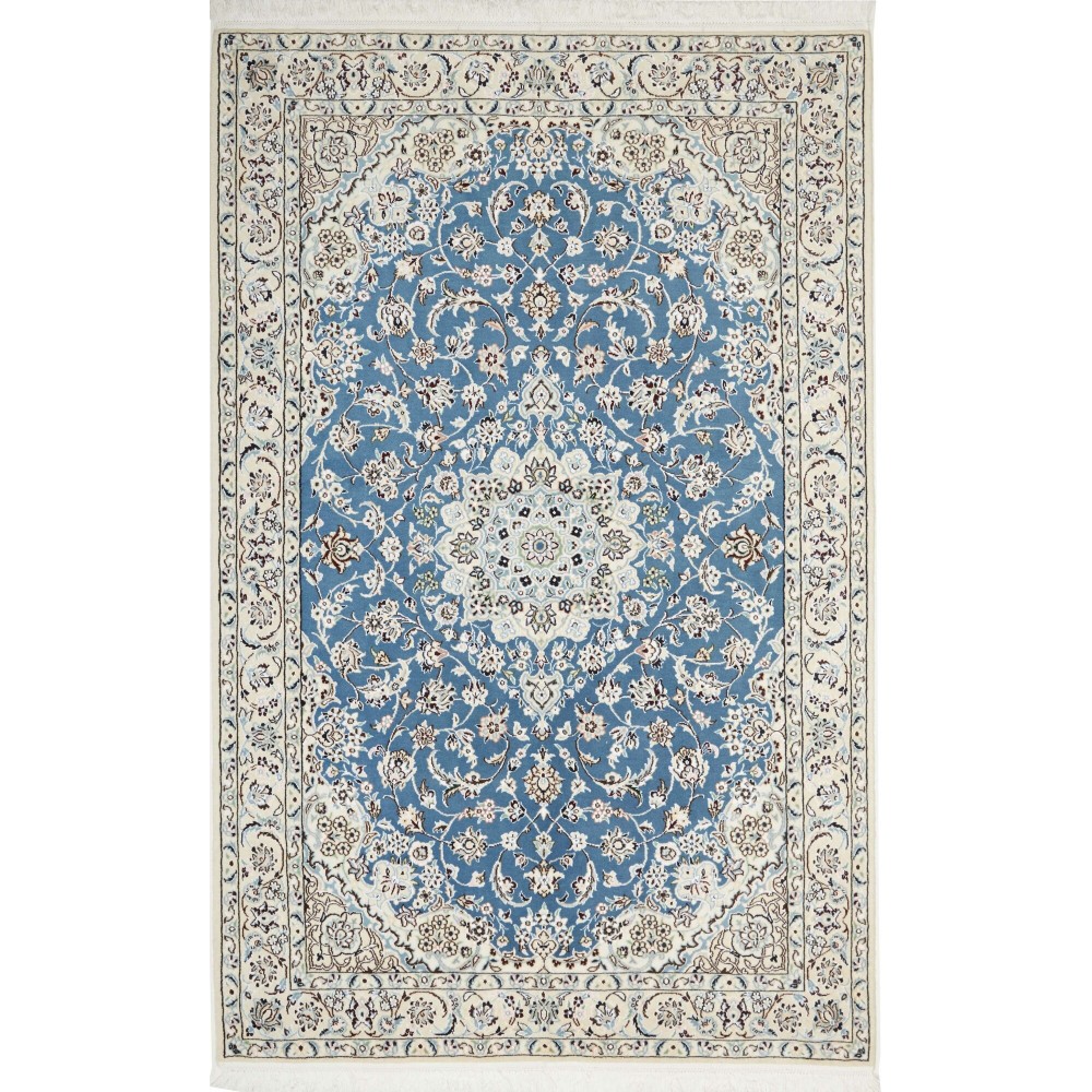 Tappeto Nain 9La Persia bianco grigio 140x220 Tappeto Nain 9La Persia bianco grigio 140x220