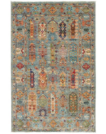 Tappeto Tribal Pakistan bianco 123x187