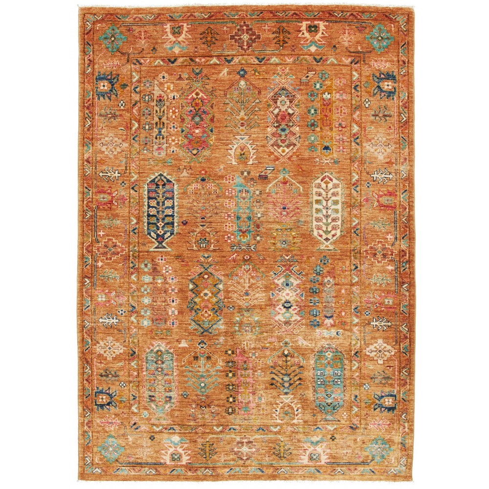 Tappeto Tribal Pakistan arancione 126x178 Tappeto Tribal Pakistan arancione 126x178