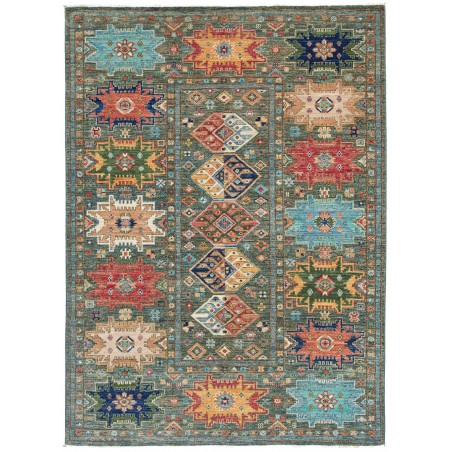 Tappeto Tribal Pakistan bianco marrone 148x197