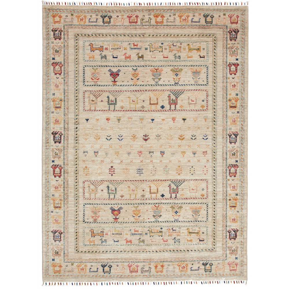 Tappeto Rubin Pakistan marrone grigio 151x200 Tappeto Rubin Pakistan marrone grigio 151x200