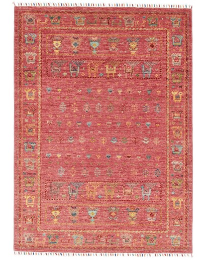 Tappeto Rubin Pakistan rosso arancione 126x174