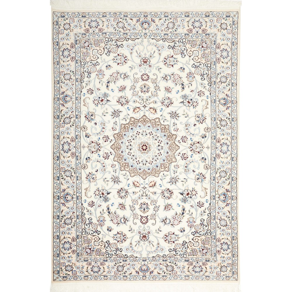 Tappeto Nain 9La Persia bianco verde 138x198 Tappeto Nain 9La Persia bianco verde 138x198