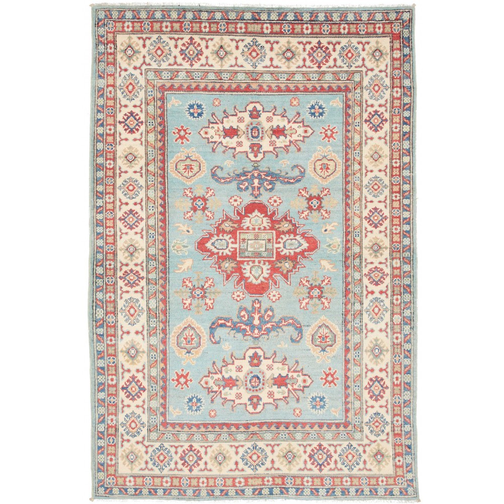 Tappeto Kazak Afghanistan beige bianco 121x186 Tappeto Kazak Afghanistan beige bianco 121x186