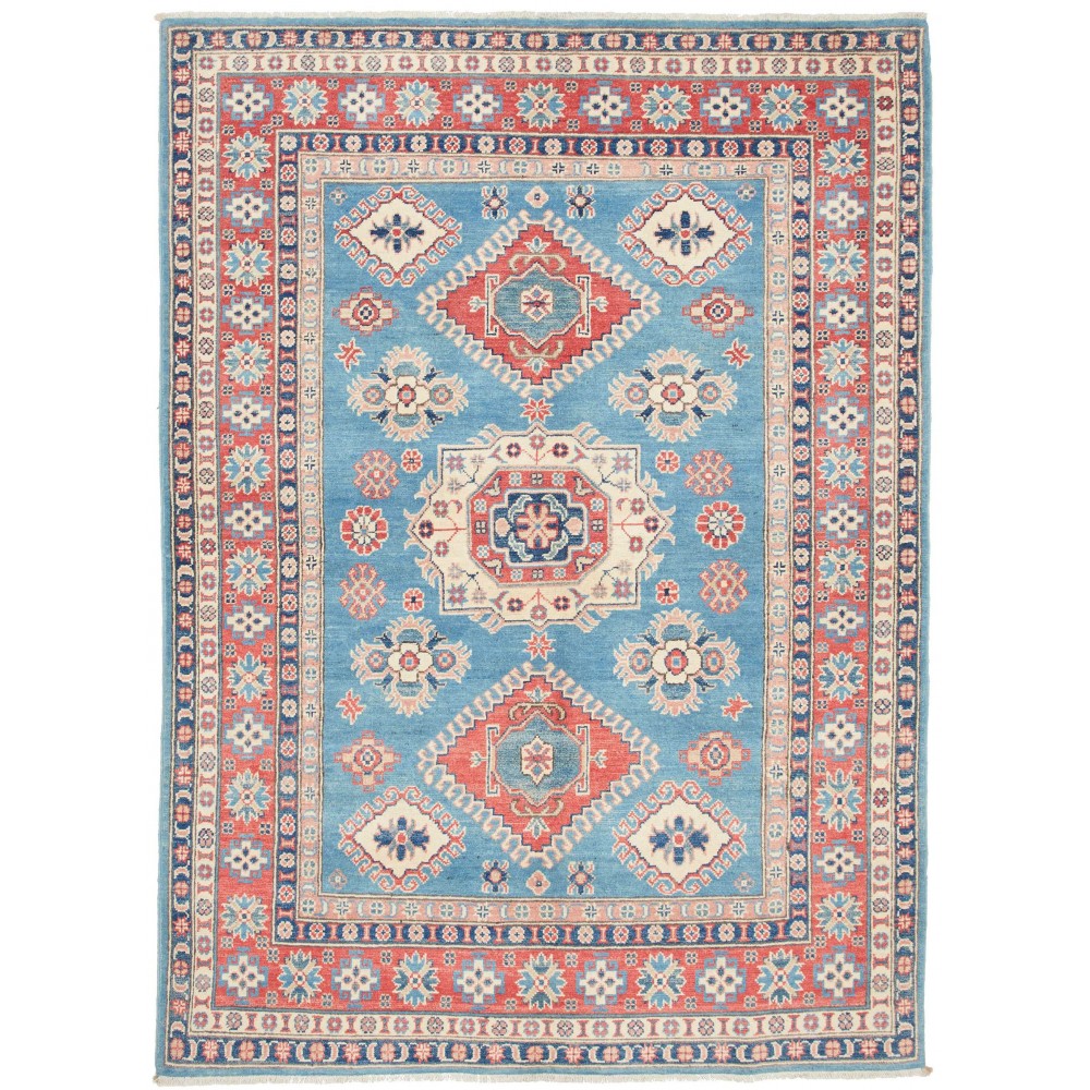 Tappeto Kazak Afghanistan beige blu 145x204 Tappeto Kazak Afghanistan beige blu 145x204
