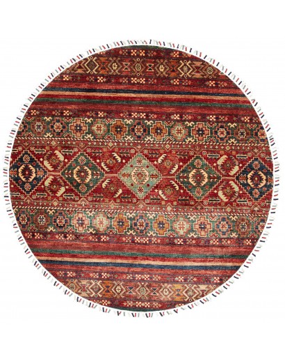 Tappeto Samarkand Pakistan marrone grigio 143x143