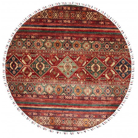 Tappeto Samarkand Pakistan marrone grigio 143x143