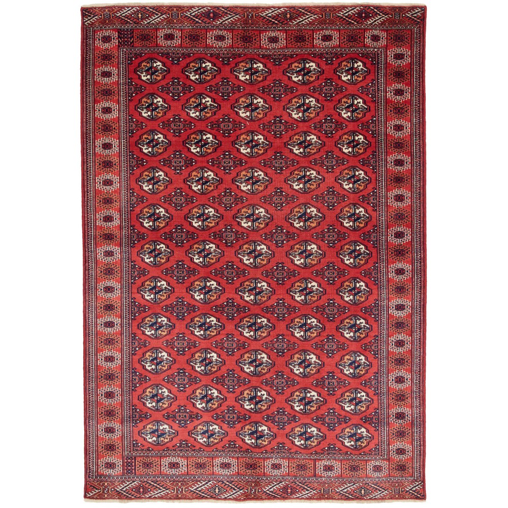Tappeto Torkaman Persia marrone blu 150x217 Tappeto Torkaman Persia marrone blu 150x217