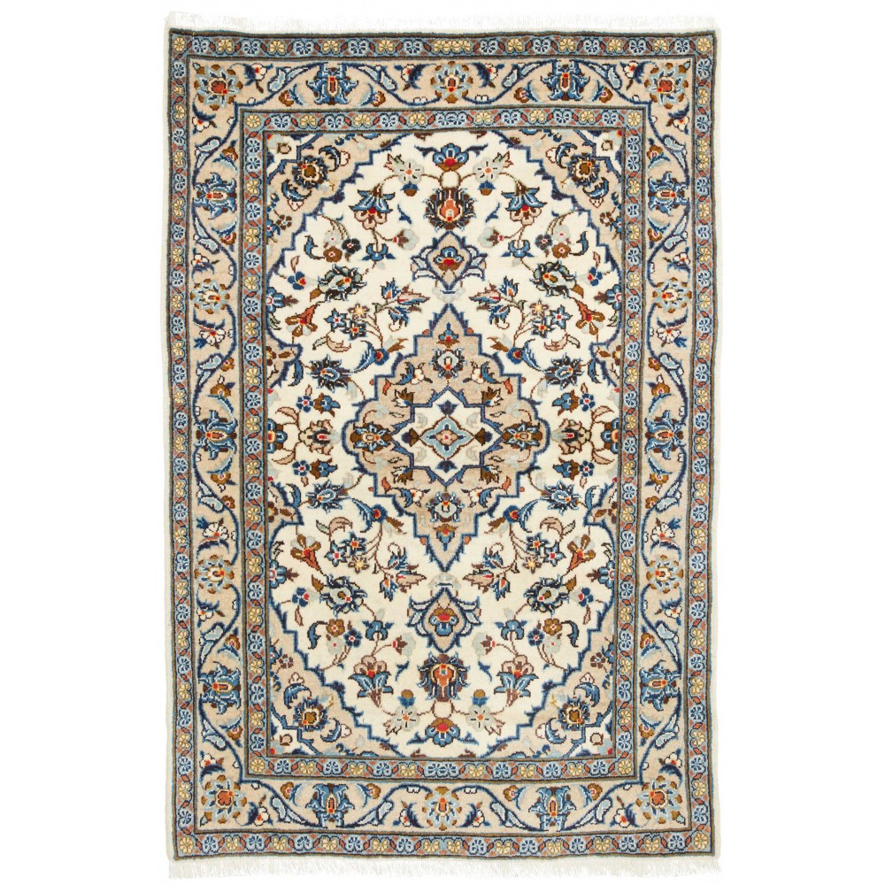 Tappeto Kashan Fine Persia beige grigio 97x145 Tappeto Kashan Fine Persia beige grigio 97x145