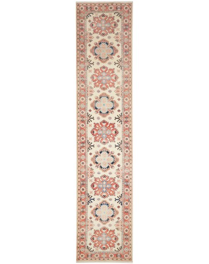 Tappeto Kazak Afghanistan beige grigio 78x391