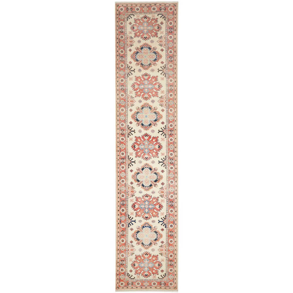 Tappeto Kazak Afghanistan beige grigio 78x391 Tappeto Kazak Afghanistan beige grigio 78x391