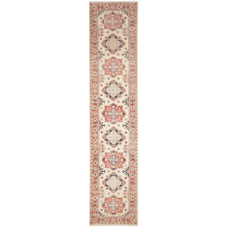 Tappeto Kazak Afghanistan beige grigio 78x391