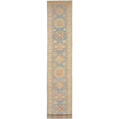 Tappeto Kazak Afghanistan marrone azzurro 85x504