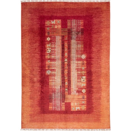 Tappeto Siva Pakistan marrone giallo 206x298