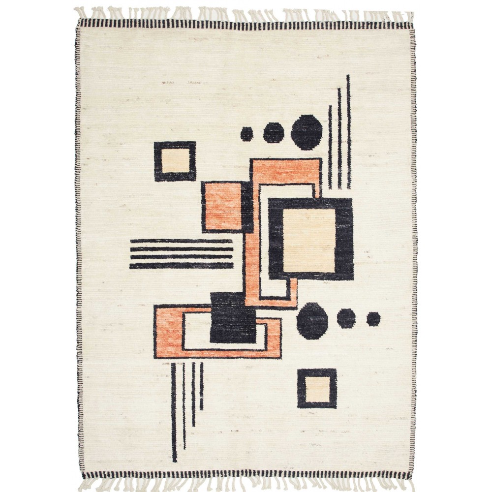 Tappeto Gabbeh Marrakech Pakistan bianco grigio 176x243 Tappeto Gabbeh Marrakech Pakistan bianco grigio 176x243