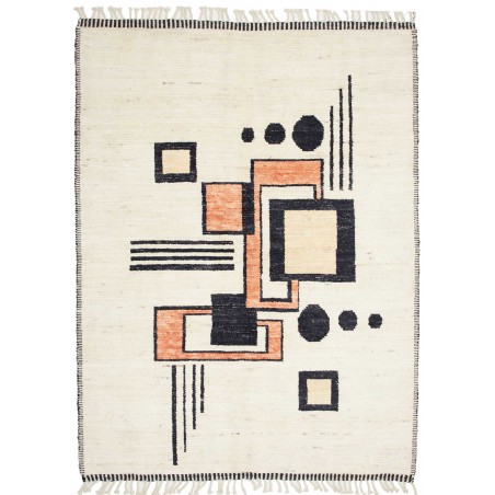 Tappeto Gabbeh Marrakech Pakistan bianco grigio 176x243