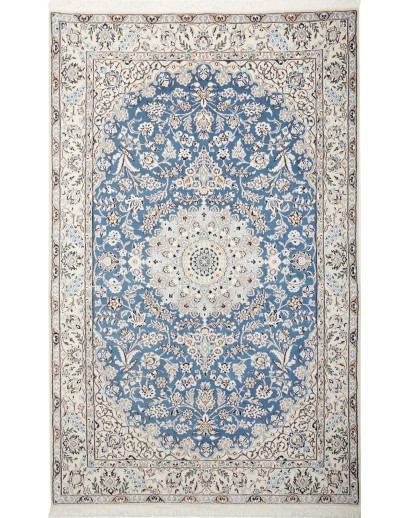 Tappeto Nain 9La Persia bianco azzurro 158x255
