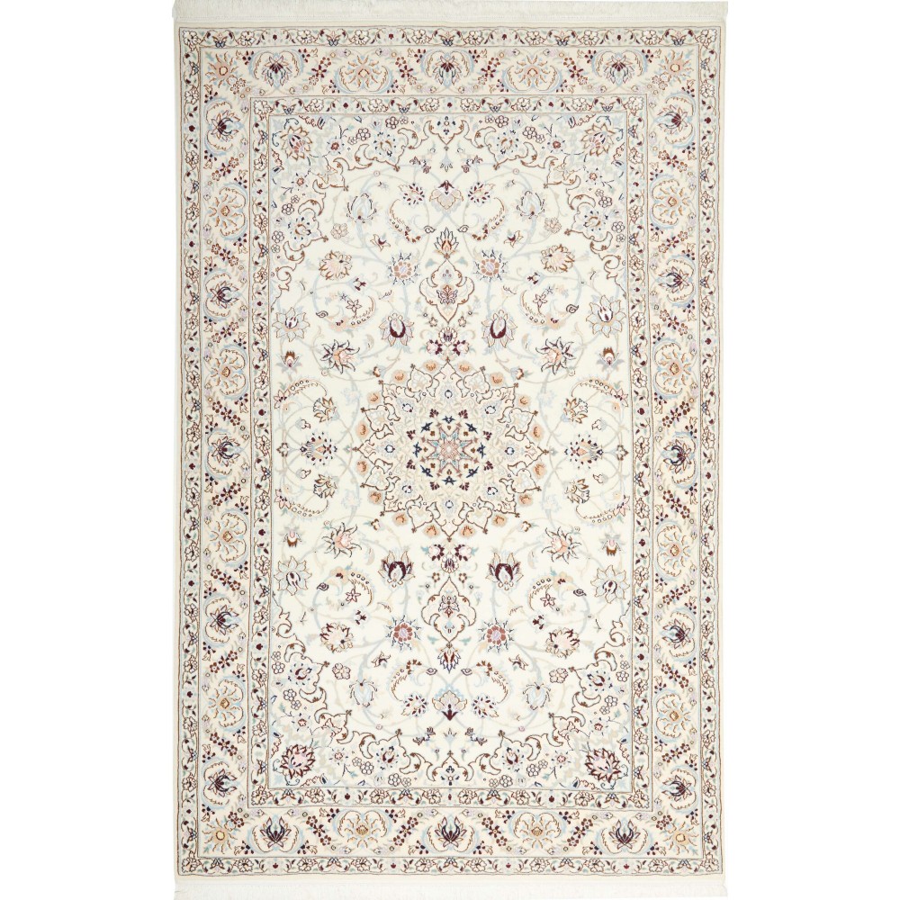 Tappeto Nain 9La Persia bianco azzurro 159x252 Tappeto Nain 9La Persia bianco azzurro 159x252