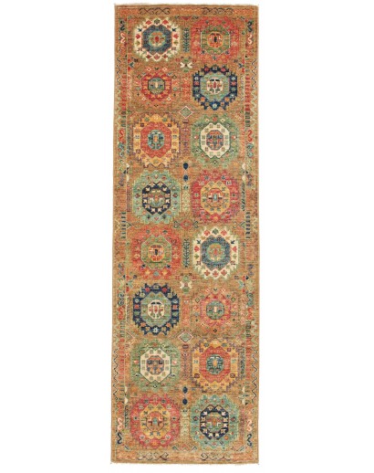 Tappeto Tribal Pakistan marrone arancione 79x251
