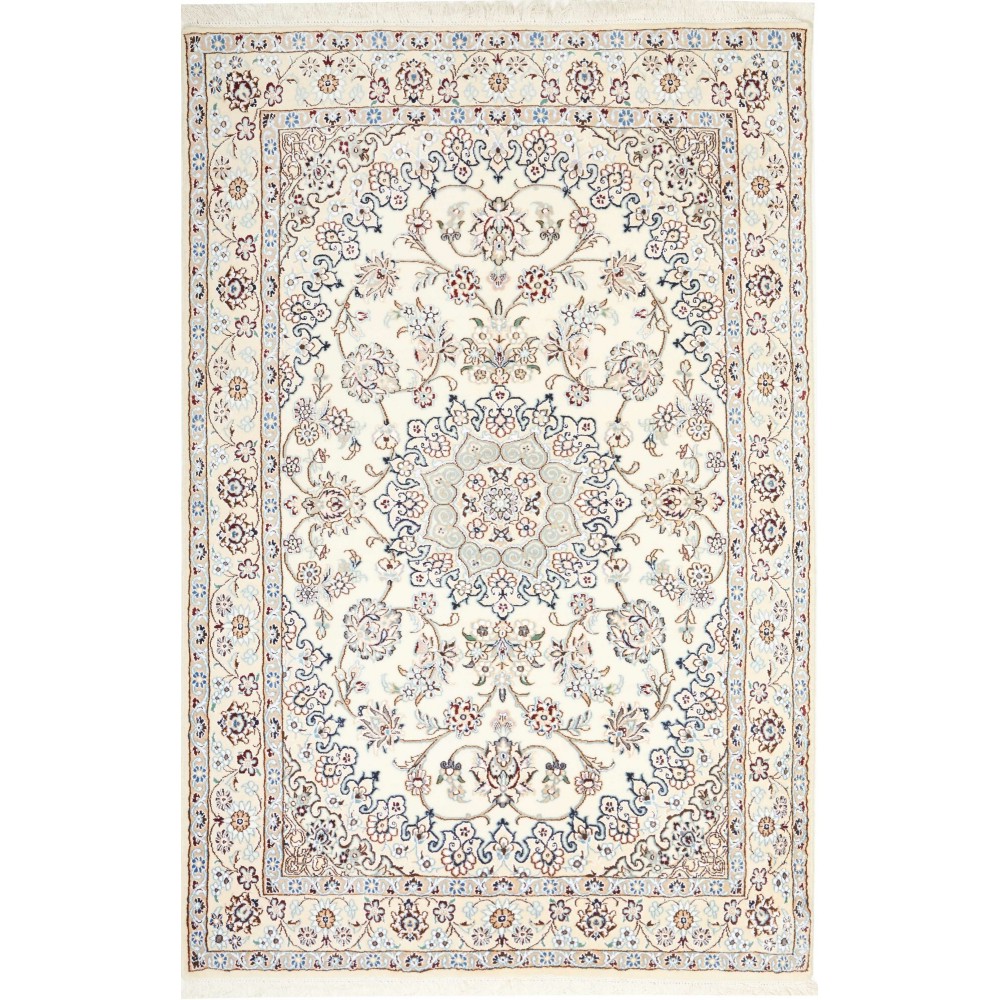 Tappeto Nain 9La Persia bianco verde 130x200 Tappeto Nain 9La Persia bianco verde 130x200