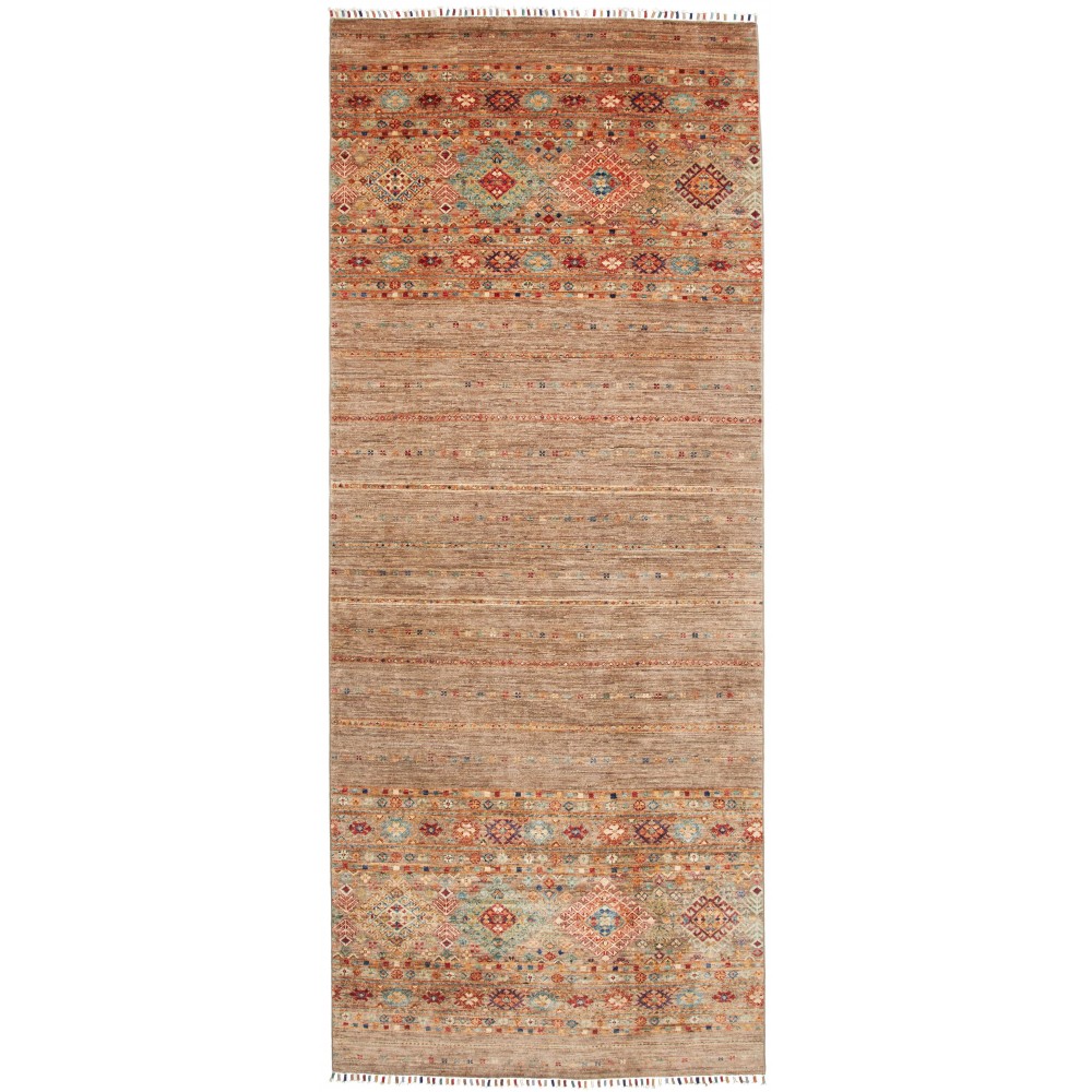 Tappeto Rubin Pakistan marrone grigio 119x295 Tappeto Rubin Pakistan marrone grigio 119x295