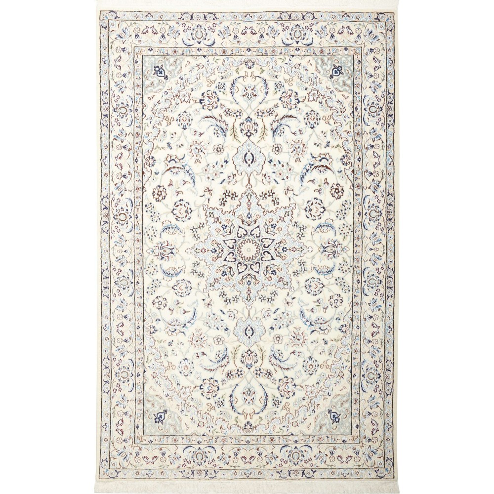 Tappeto Nain 9La Persia bianco beige 132x208 Tappeto Nain 9La Persia bianco beige 132x208