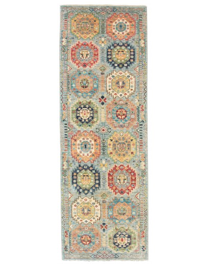 Tappeto Tribal Pakistan marrone grigio 82x240