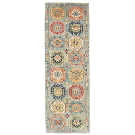 Tappeto Tribal Pakistan marrone grigio 82x240