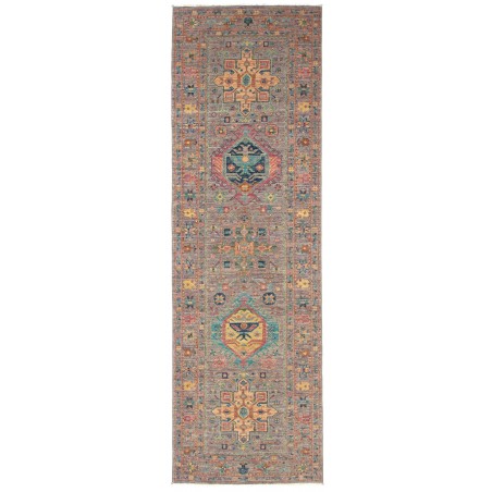 Tappeto Tribal Pakistan marrone grigio 77x259