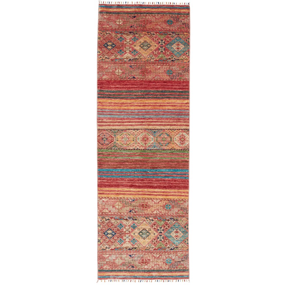Tappeto Rubin Pakistan rosso grigio 79x244 Tappeto Rubin Pakistan rosso grigio 79x244