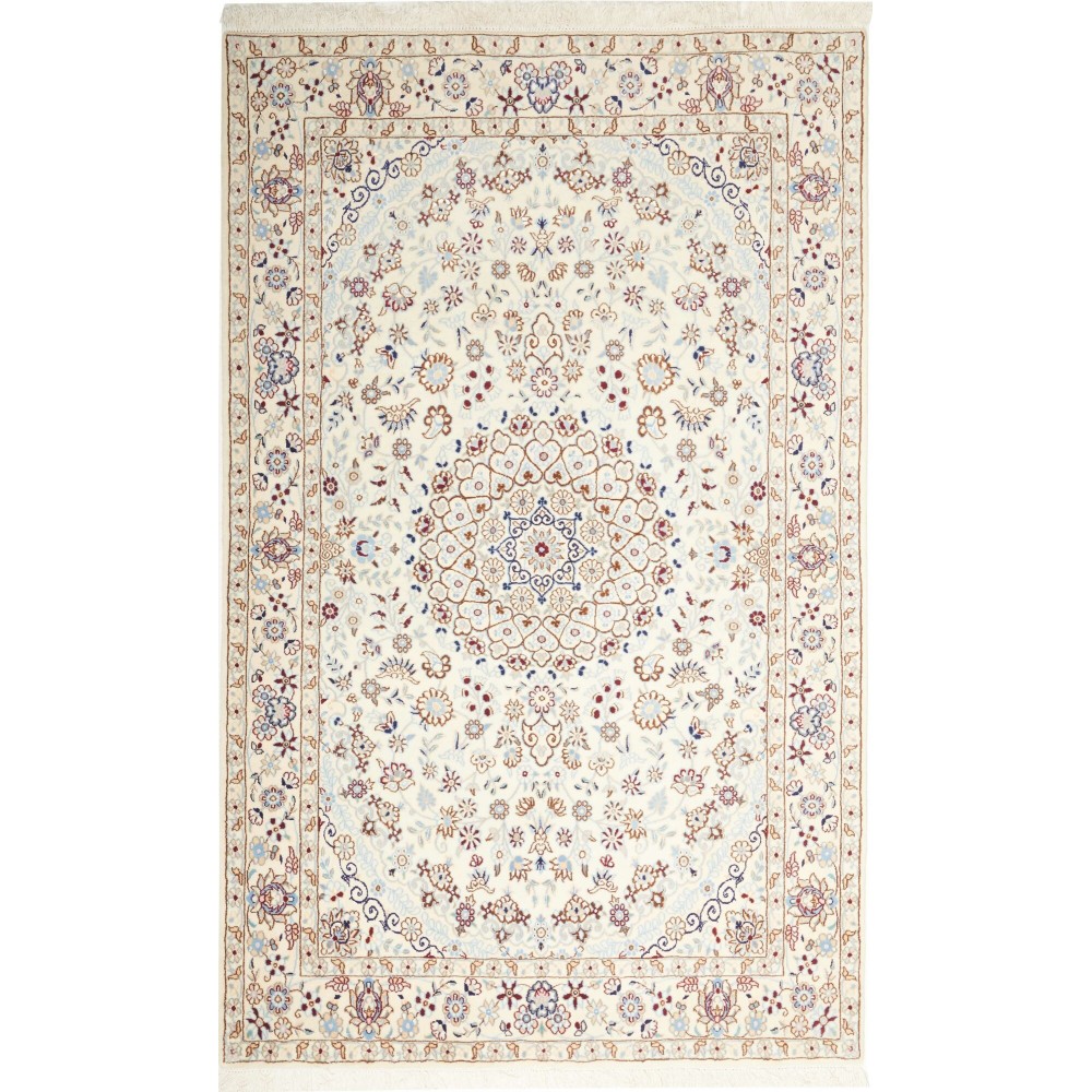 Tappeto Nain 9La Persia bianco azzurro 128x208 Tappeto Nain 9La Persia bianco azzurro 128x208
