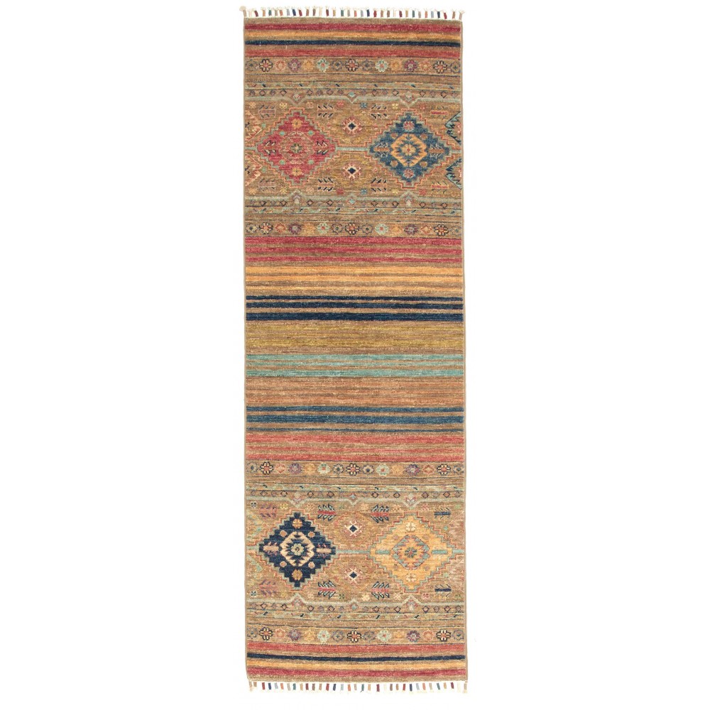 Tappeto Rubin Pakistan marrone grigio 59x181 Tappeto Rubin Pakistan marrone grigio 59x181