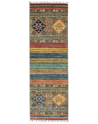 Tappeto Rubin Pakistan azzurro giallo 58x179