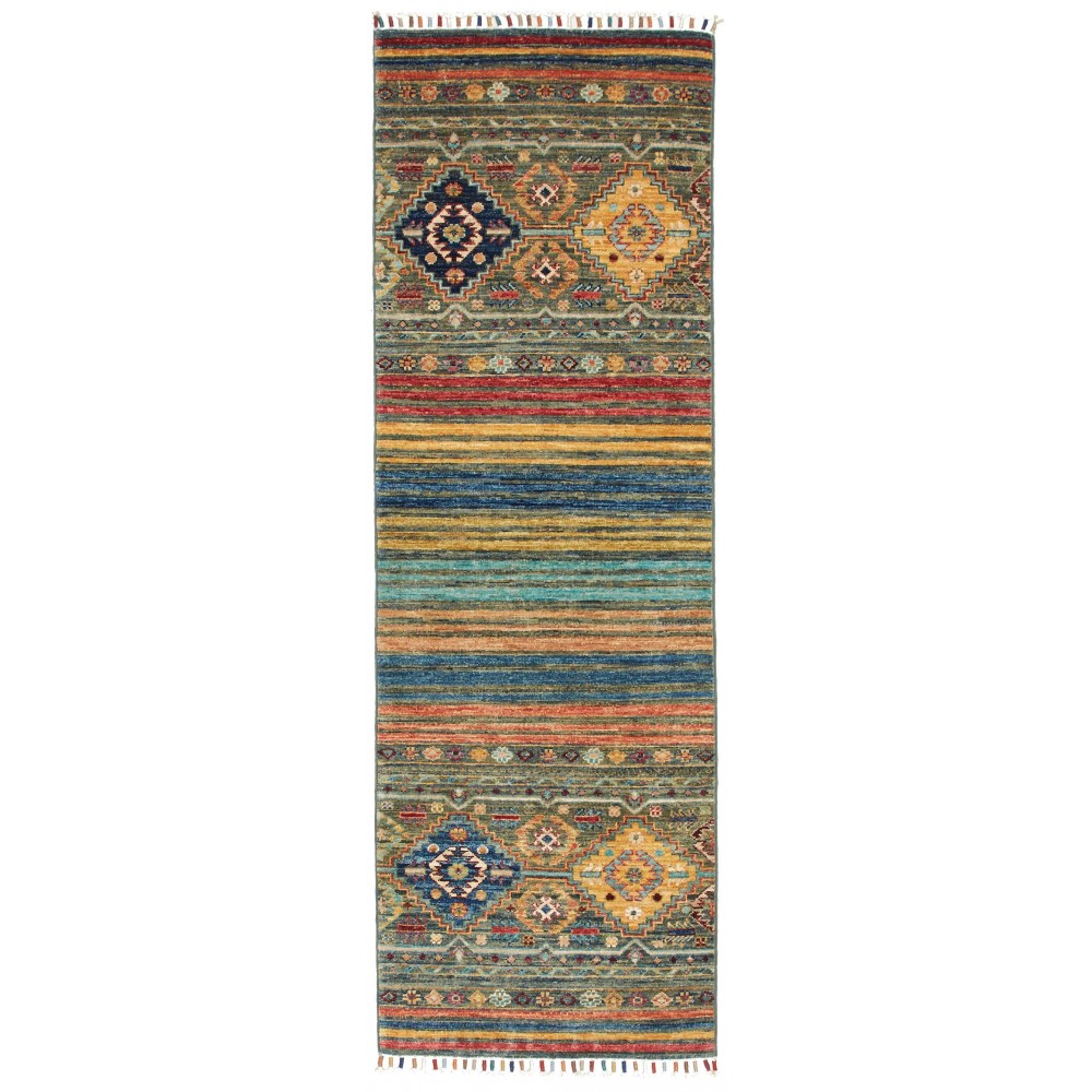Tappeto Rubin Pakistan azzurro giallo 58x179 Tappeto Rubin Pakistan azzurro giallo 58x179
