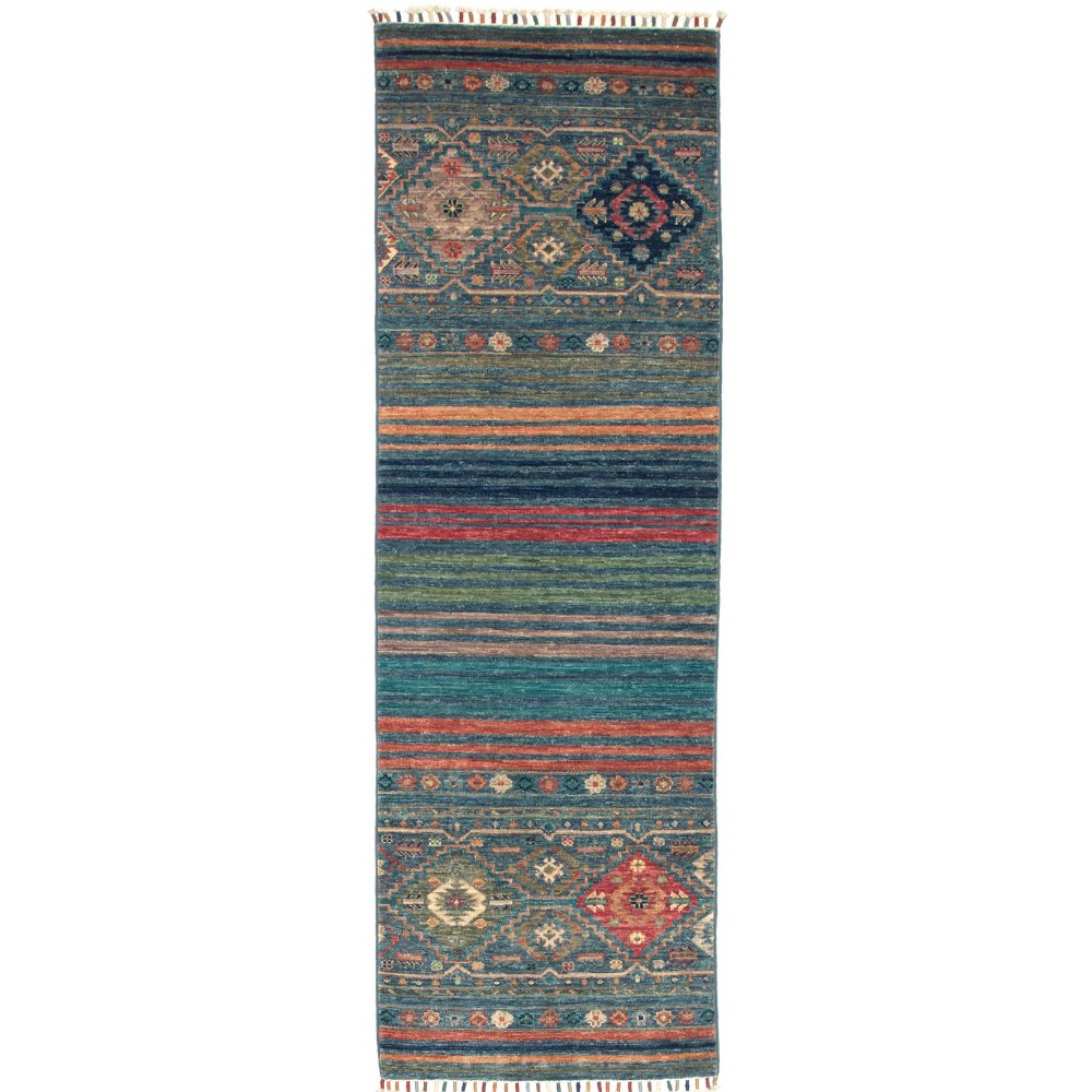 Tappeto Rubin Pakistan azzurro grigio 58x190 Tappeto Rubin Pakistan azzurro grigio 58x190