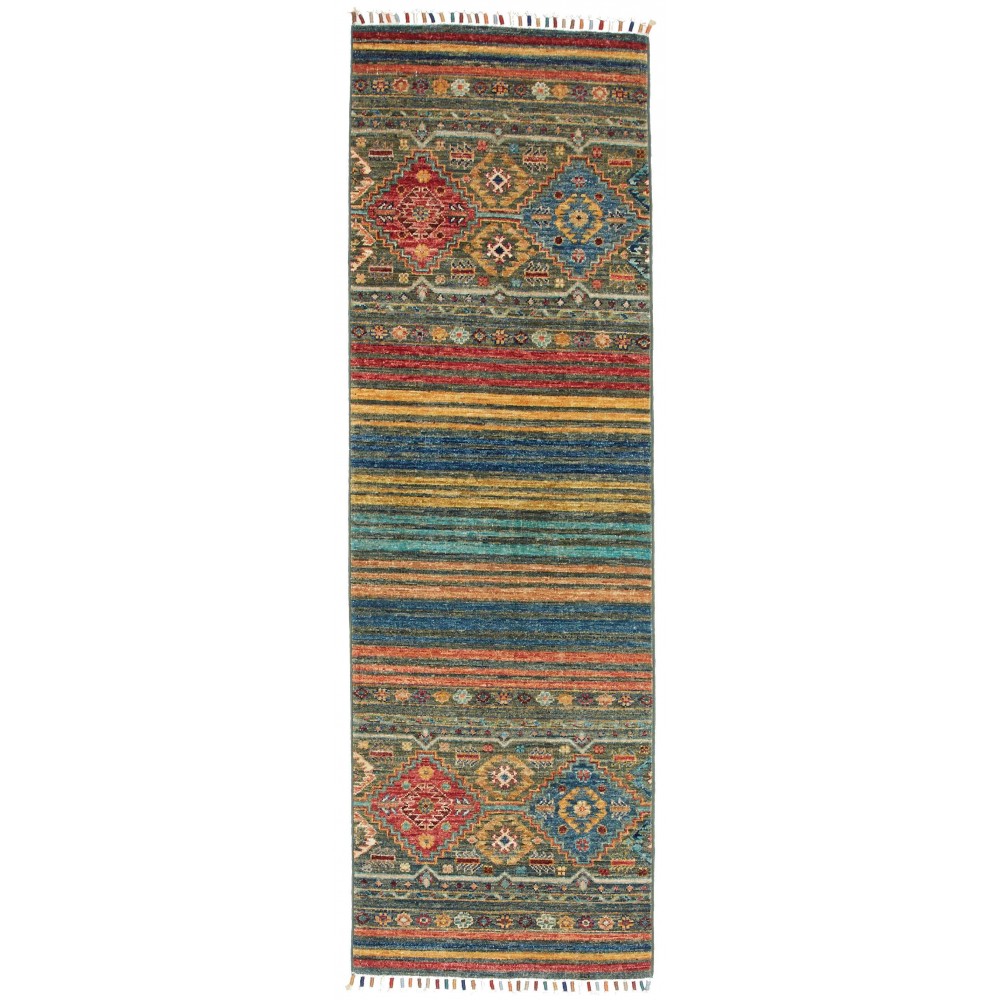 Tappeto Rubin Pakistan azzurro verde 57x179 Tappeto Rubin Pakistan azzurro verde 57x179