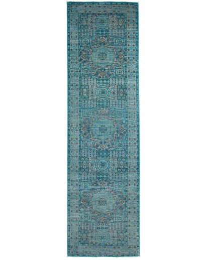 Tappeto Mamlouk Pakistan grigio azzurro 80x293