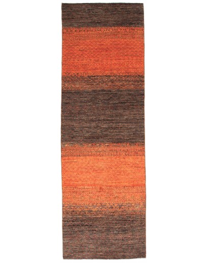 Tappeto Royal Gabbeh Pakistan marrone verde 77x249